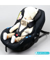 Kindersitz Klippan Kiss 2 Plus beige mit Isofix-Befestigung und Kopfstütze