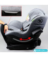 Silla de auto Avionaut Aerofix RWF (gris melange) con base Isofix IQ 2.0