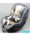 Silla de auto Avionaut Aerofix RWF (gris melange) con base Isofix IQ 2.0