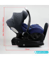 Avionaut Pixel Pro car seat (navy pro) with Isofix IQ 2.0 base