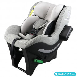 Silla de coche Klippan Kiss 2 Plus beige con base Isofix y reposacabezas