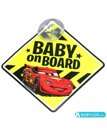 Signalétique bébé à bord ventouse Disney Cars