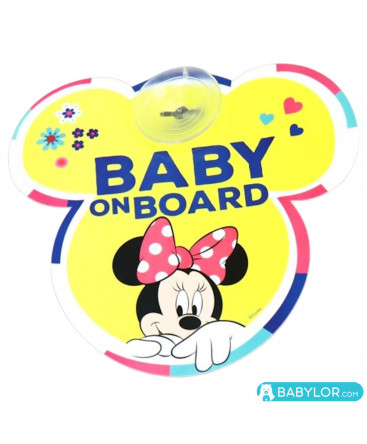 Signalétique bébé à bord ventouse Disney Minnie