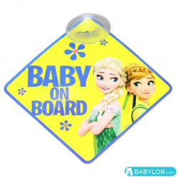 Signalétique "Bébé à bord" à ventouse Disney REINE DES NEIGES