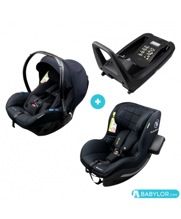 Avionaut Pixel Pro and Aerofix RWF car seat (black) with Isofix IQ base